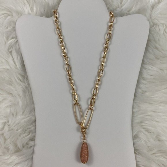 a new day Jewelry - 4/$20 A New Day Gold Tone Chain with Copper Wire Wrapped Bead Pendant Necklace